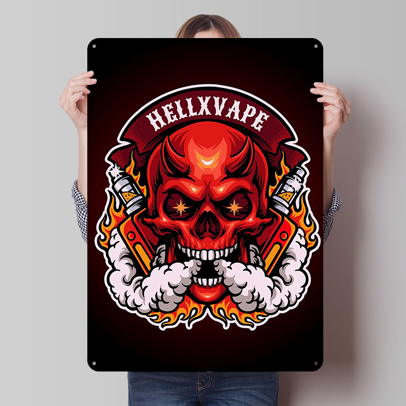 Vape Decoration - Vape Weißblech-Poster, anpassbare Wandkunst, Retro-Vintage-Metallschilder für