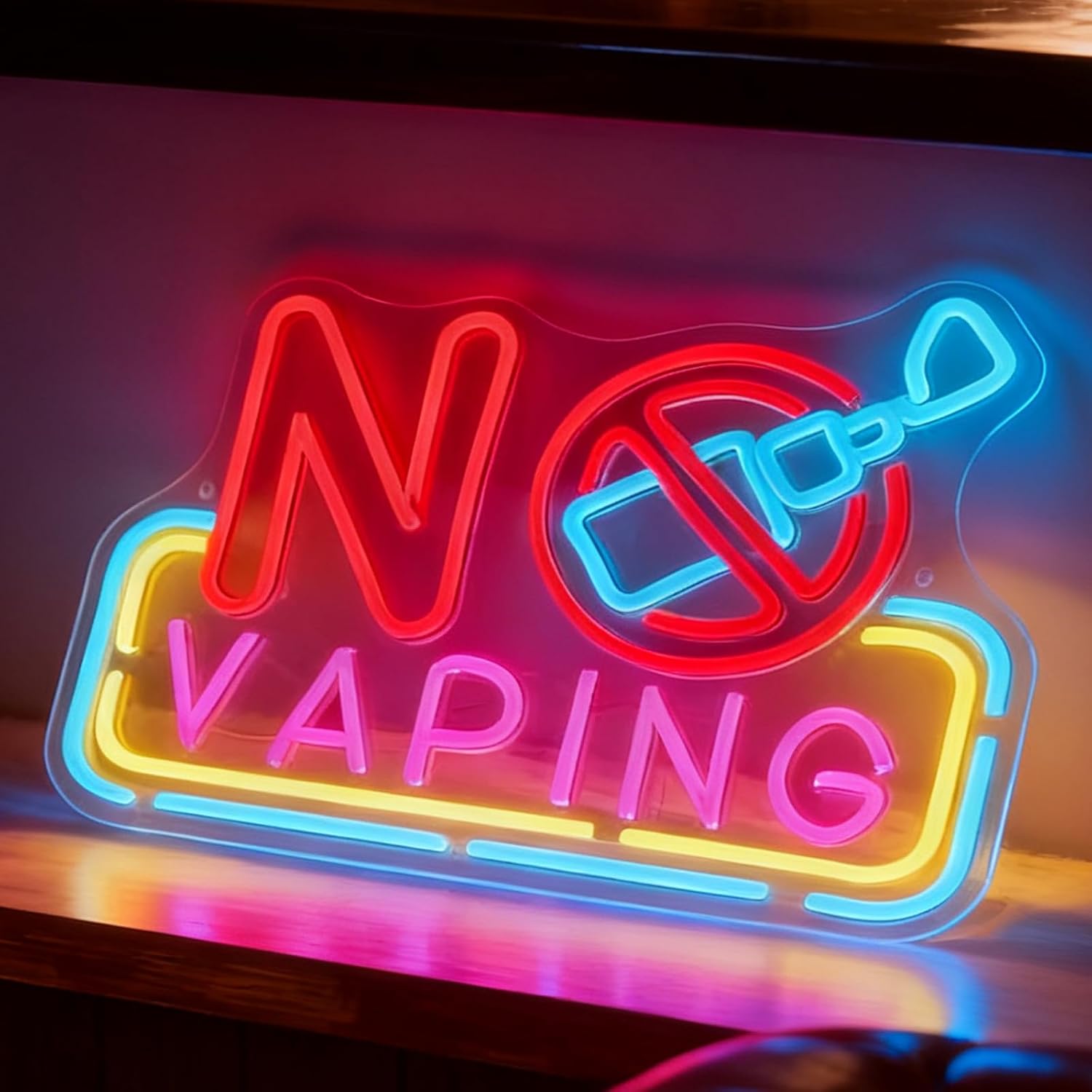 Vape Decoration - No Vaping LED-Neonschild USB-betriebenes Neonlicht für