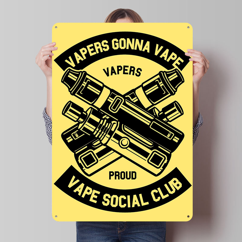 Vape Decoration - Vape Weißblech-Poster, anpassbare Wandkunst, Retro-Vintage-Metallschilder für