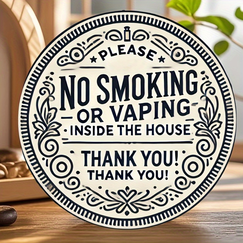 2D flach, 1 Stück Vintage „No  – Vape Decoration Bewertung und Preis