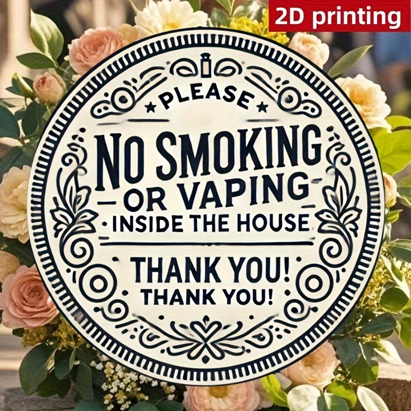 2D flach, 1 Stück Vintage „No  – Vape Decoration Bewertung und Preis