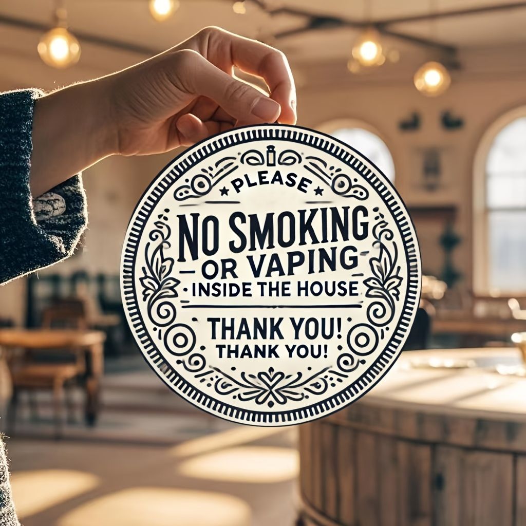 2D flach, 1 Stück Vintage „No  – Vape Decoration Bewertung und Preis