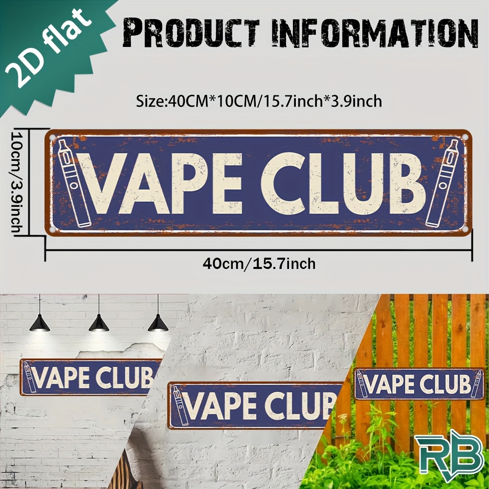 2D Flach – Vintage-Metallschil – Vape Decoration Bewertung und Preis