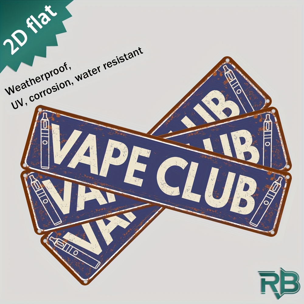 2D Flach – Vintage-Metallschil – Vape Decoration Bewertung und Preis